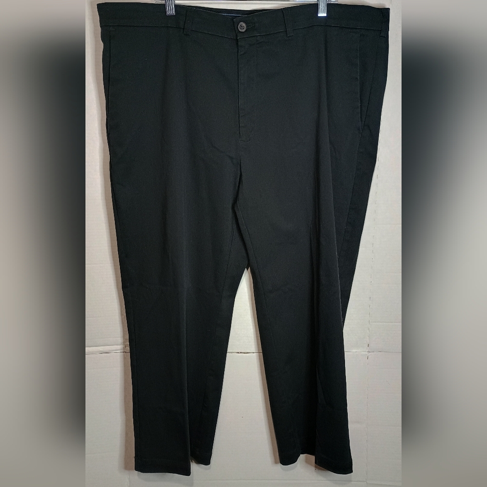 Haggar Stretch Comfort Men's Black Pants Size 44x30 (Read)